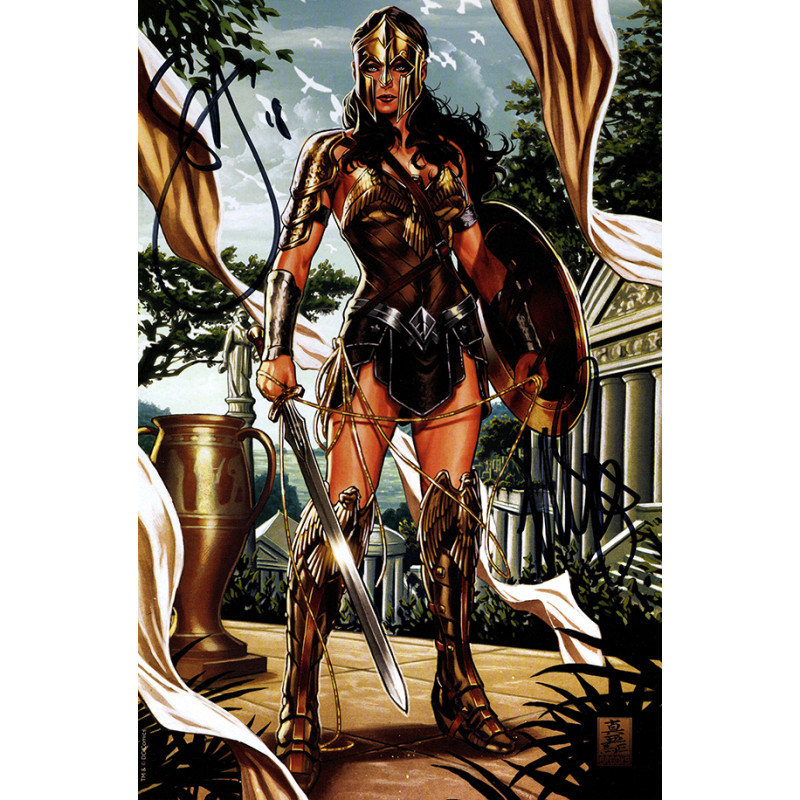 DF JUSTICE LEAGUE 1 CSA EXCLUSIVE VIRGIN VARIANT SIGNED BY SCOTT SNYDER AND MARK BROOKS