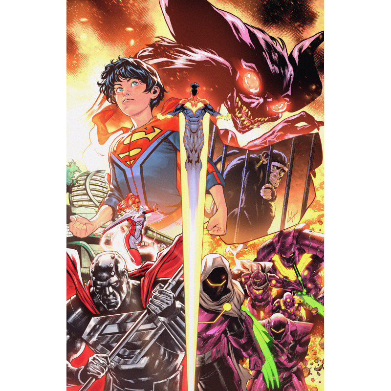 SUPERMAN UNLIMITED 12 CVR E LUCAS MEYER THINGS TO COME CARD STOCK VAR (THE REIGN OF THE SUPERBOYS)