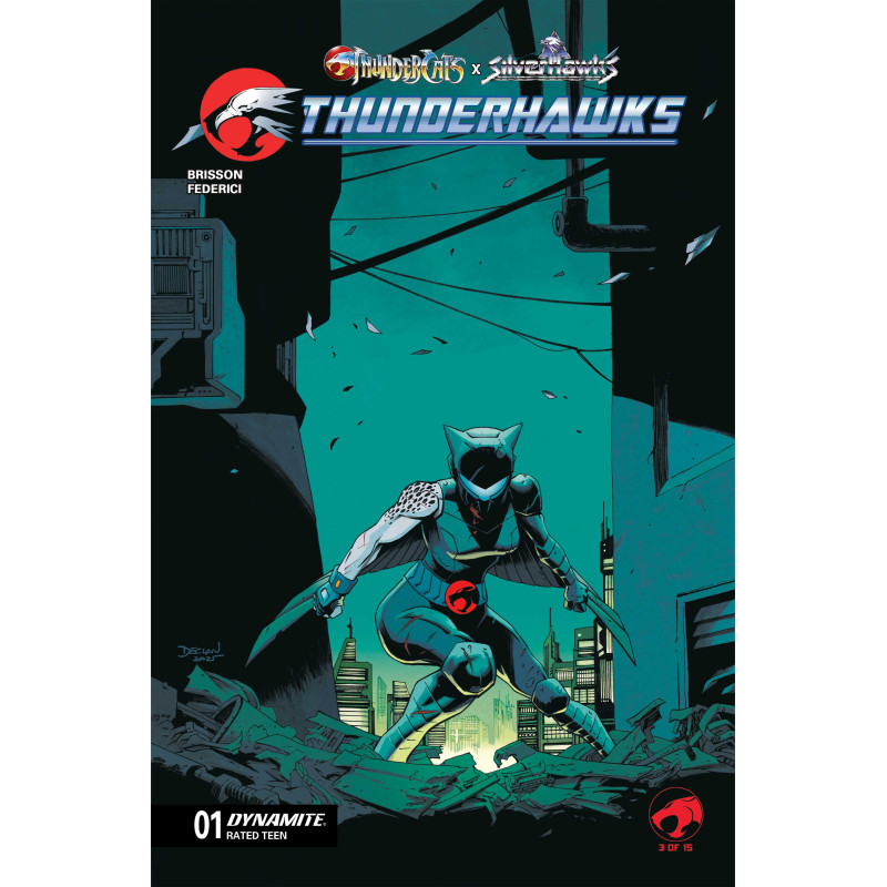 THUNDERCATS X SILVERHAWKS THUNDERHAWKS 1 CVR B DECLAN SHALVEY VAR