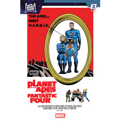 PLANET OF THE APES VS. FANTASTIC FOUR 3 PETE WOODS MOVIE HOMAGE VARIANT