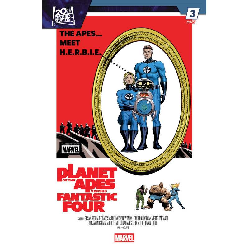 PLANET OF THE APES VS. FANTASTIC FOUR 3 PETE WOODS MOVIE HOMAGE VARIANT