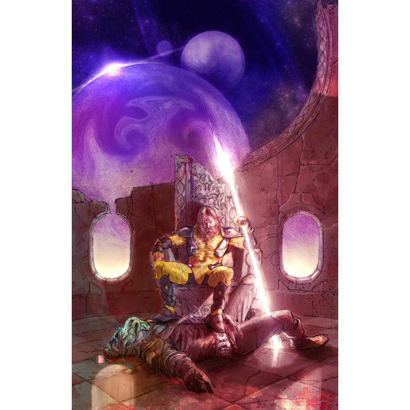 VALIANT BEYOND: THE X-O MANOWAR 8--THE GOD HUNT 4 VARIANT D (BUFI FULL ART)