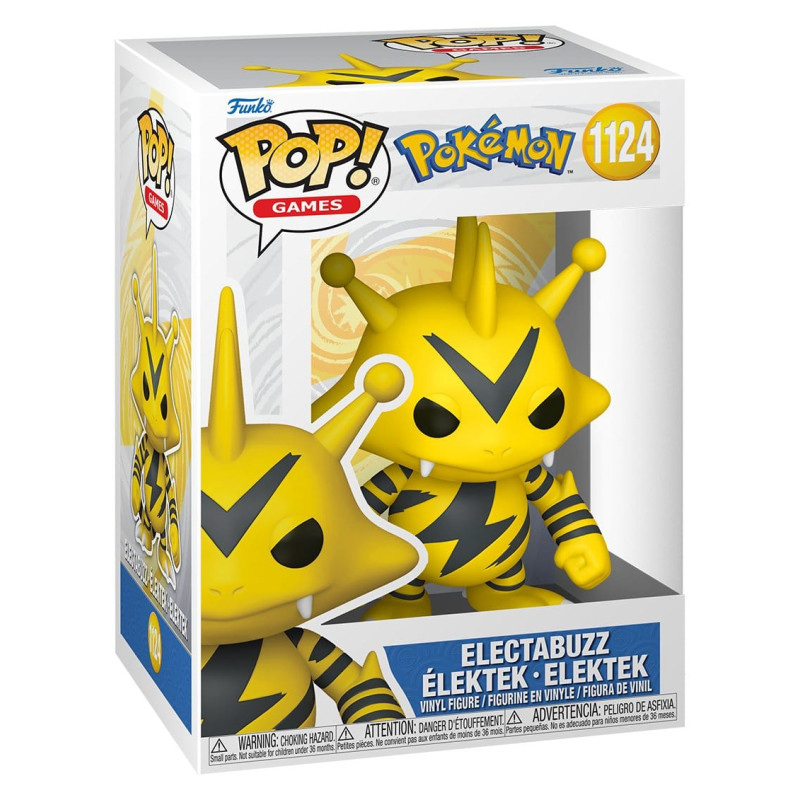 ELEKTEK POKEMON ELECTABUZZ POP GAMES VINYL FIGURINE 9 CM
