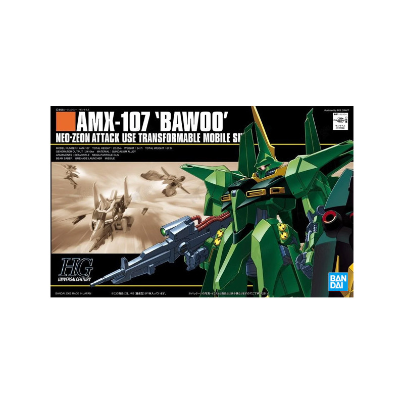 AMX 107 BAWOO MASS PRODUCTION GUNDAM GUNPLA HG 031