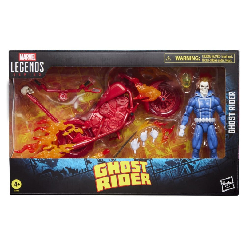 GHOST RIDER JOHNY BLAZE WITH MOTORCYCLE MARVEL LEGENDS FIGURINE 15 CM