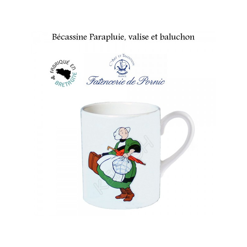 MUG BECASSINE PARAPLUIE VALISE ET BALUCHON