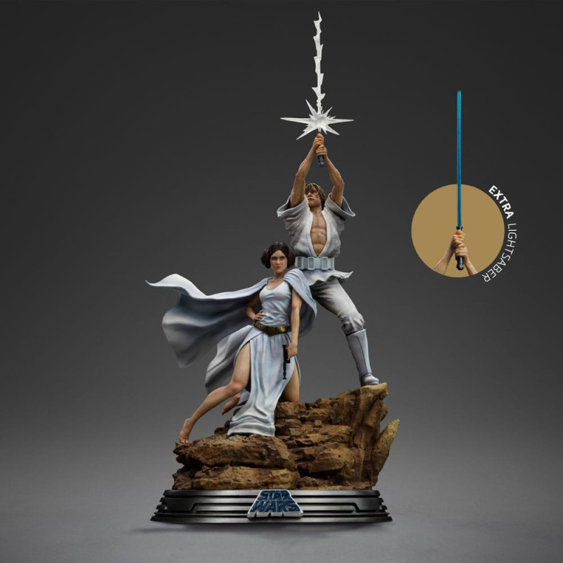 LUKE AND LEIA STAR WARS STATUE BDS ART SCALE 41 CM