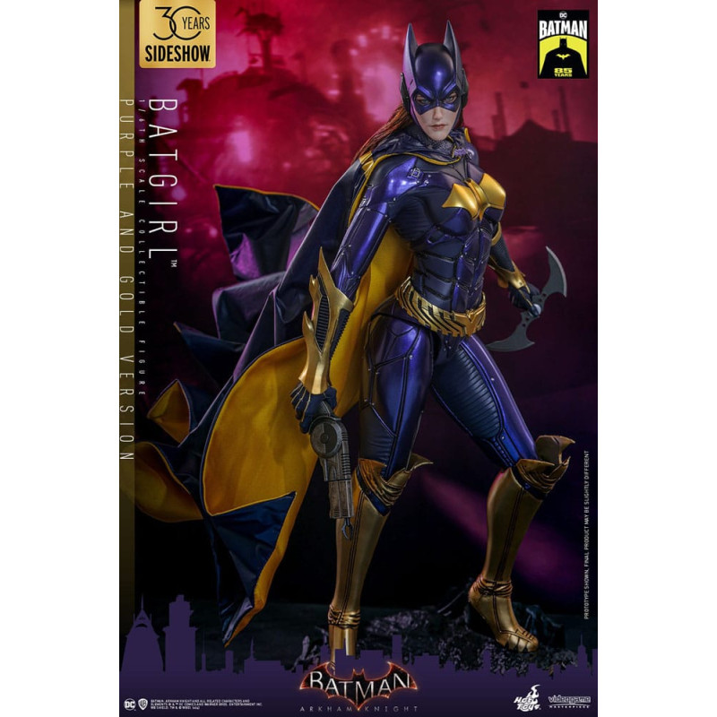 BATGIRL PURPLE AND GOLD VERSION BATMAN ARKHAM KNIGHT FIGURINE VIDEOGAME MASTERPIECE 32 CM