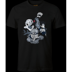 NARUTO T SHIRT NOIR EQUIPE TAILLE M COTON