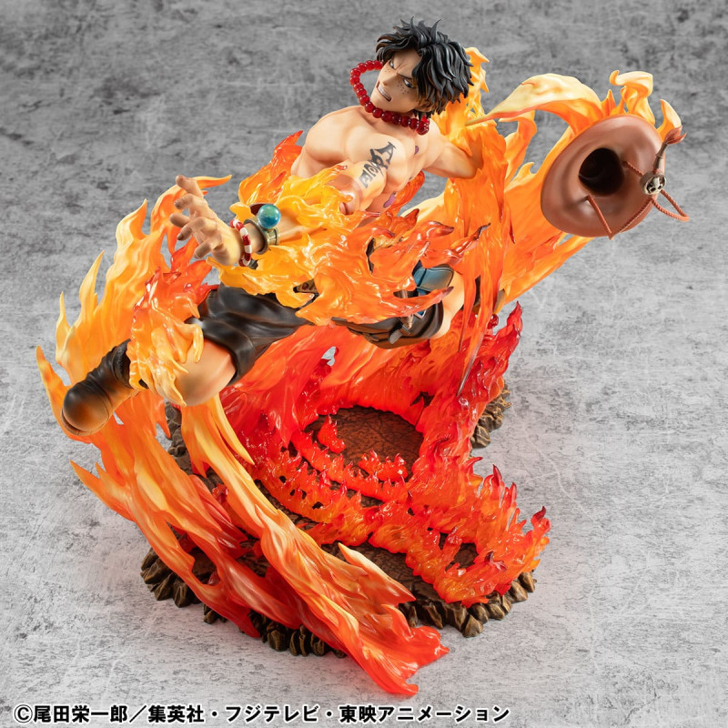 PORTGAS D ACE ONE PIECE STATUETTE PVC P O P NEO MAXIMUM 15TH ANNIVERSARY 23 CM