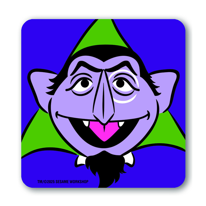 SESAME STREET COUNT VON COUNT COASTERS COLOURED