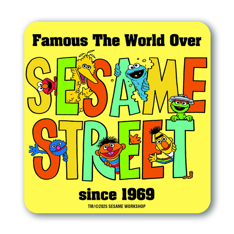 SESAME STREET SINCE 1969 COASTERS COLOURED