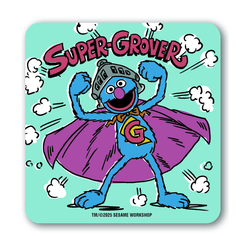 SESAME STREET SUPER GROVERS COASTERS COLOURED