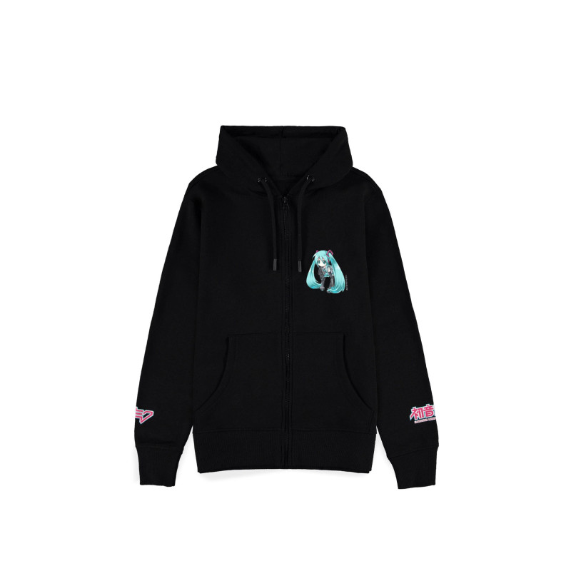 HATSUNE MIKU SWEATER A CAPUCHE BLACK TAILLE M