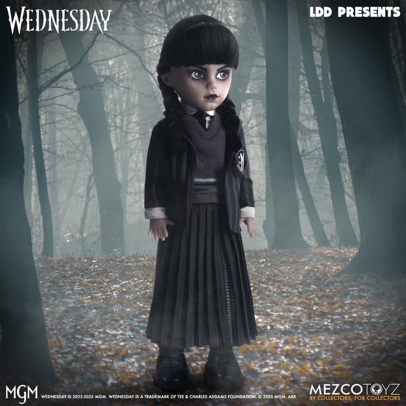 WEDNESDAY ADDAMS NEVERMORE ACADEMY UNIFORM LIVING DEAD DOLLS POUPEE 25 CM