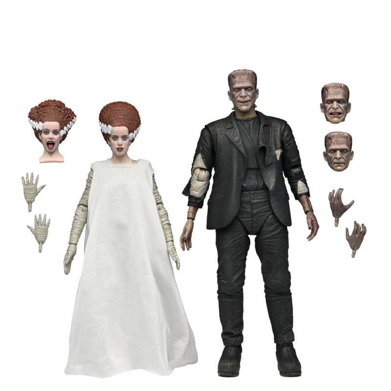 THE MONSTER AND HIS MATE BRIDE OF FRANKENSTEIN 90TH ANNIVERSARY UNIVERSAL MONSTERS 2 PACK FIGURINES