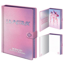 K POP DEMON HUNTERS IRRIDESCENT PREMIUM NOTEBOOK WITH CLASP