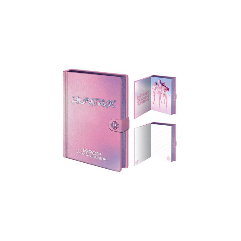 K POP DEMON HUNTERS IRRIDESCENT PREMIUM NOTEBOOK WITH CLASP