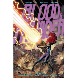 BLOOD & THUNDER TP VOL 02 SHOWDOWN ON THE OUTSKIRTS DIRECT MARKET EXCLUSIVE ARTHUR ADAMS & MSASSYK CVR (MR)