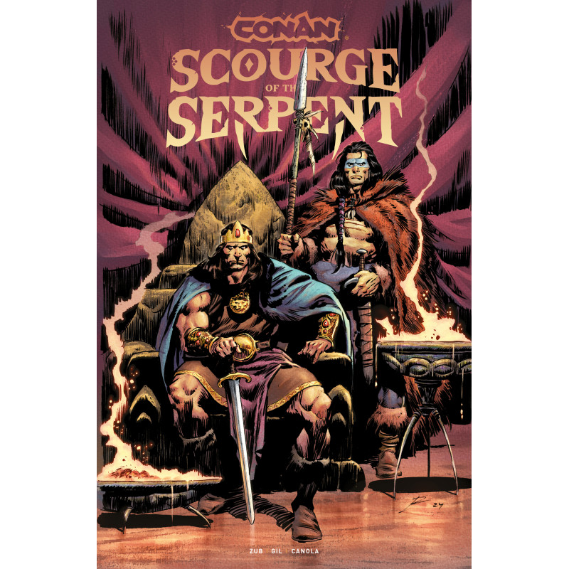 CONAN THE BARBARIAN SCOURGE OF THE SERPENT TP VOL 01 DIRECT MARKET EDITION ROBERTO DE LA TORRE THRONE CVR (MR)