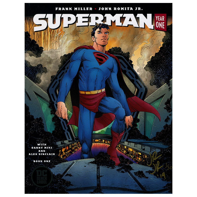 DF SUPERMAN YEAR ONE 1 ELITE GOLD SIGNATURE SERIES SIGNED BY JOHN ROMITA JR