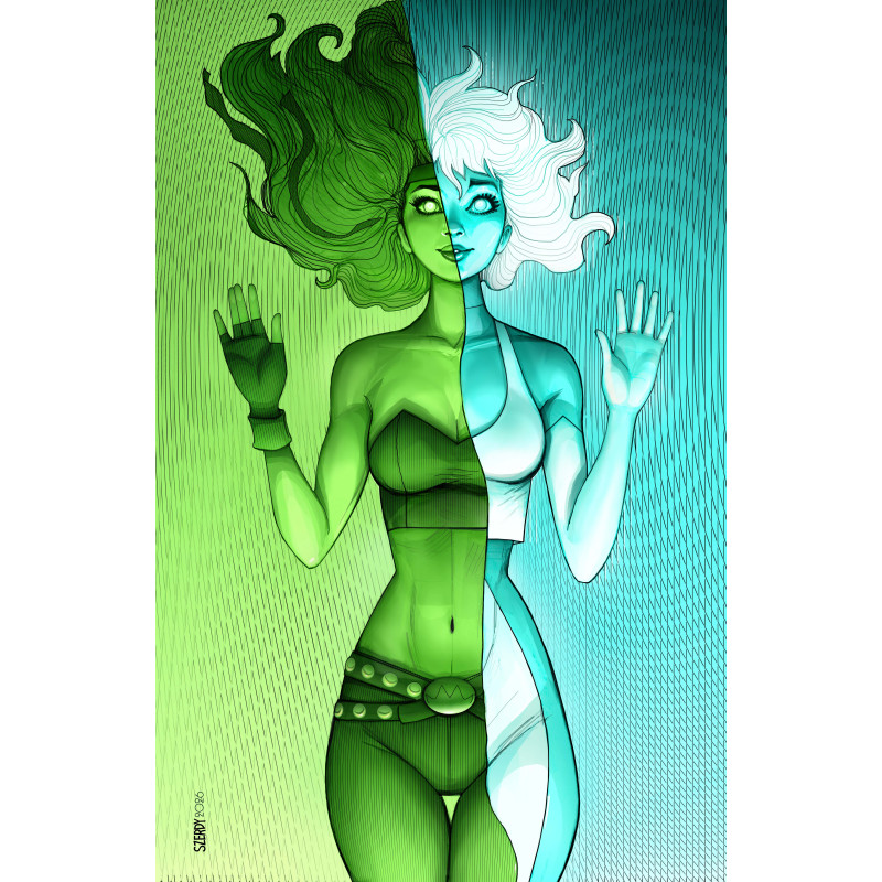 JUSTICE LEAGUE UNLIMITED 19 CVR C NATHAN SZERDY CARD STOCK VAR