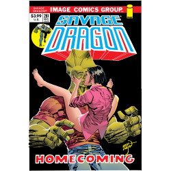SAVAGE DRAGON 281 CVR B ERIK LARSEN 70S TRADE DRESS VAR (MR)