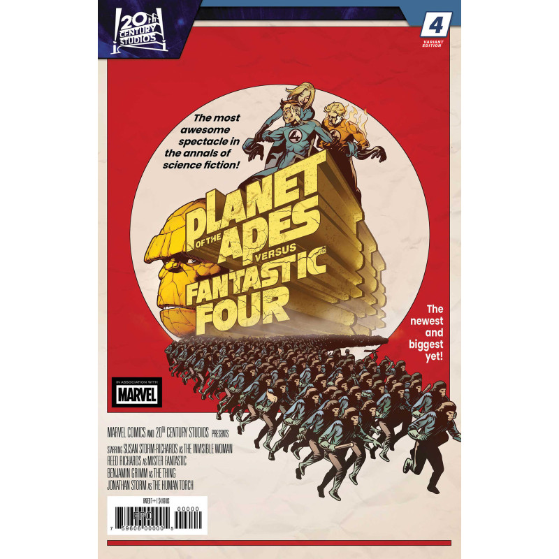 PLANET OF THE APES VS. FANTASTIC FOUR 4 PERE PEREZ MOVIE HOMAGE VARIANT