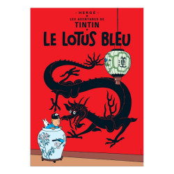 LE LOTUS BLEU TINTIN POSTER 40X60 CM