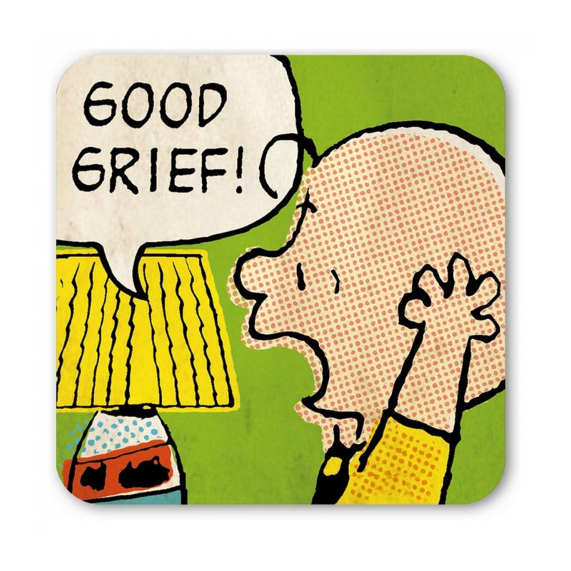 CHARLIE BROWN GOOD GRIEF PEANUTS COASTERS 10X10