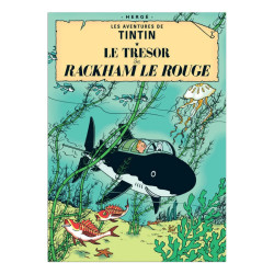POSTER LE TRESOR DE RACKHAM LE ROUGE TINTIN COUVERTURE BD