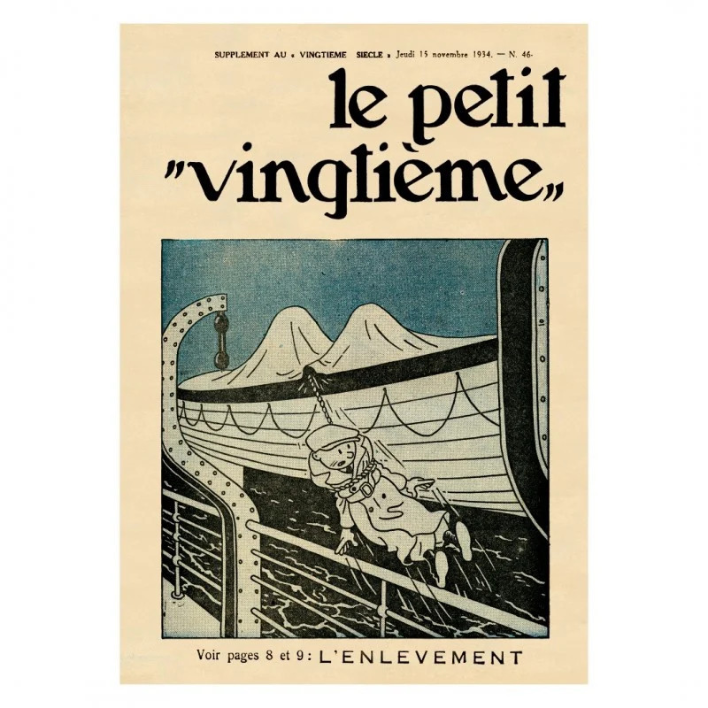 CARTE POSTALE TINTIN LE PETIT VINGTIEME LE LOTUS BLEU N46