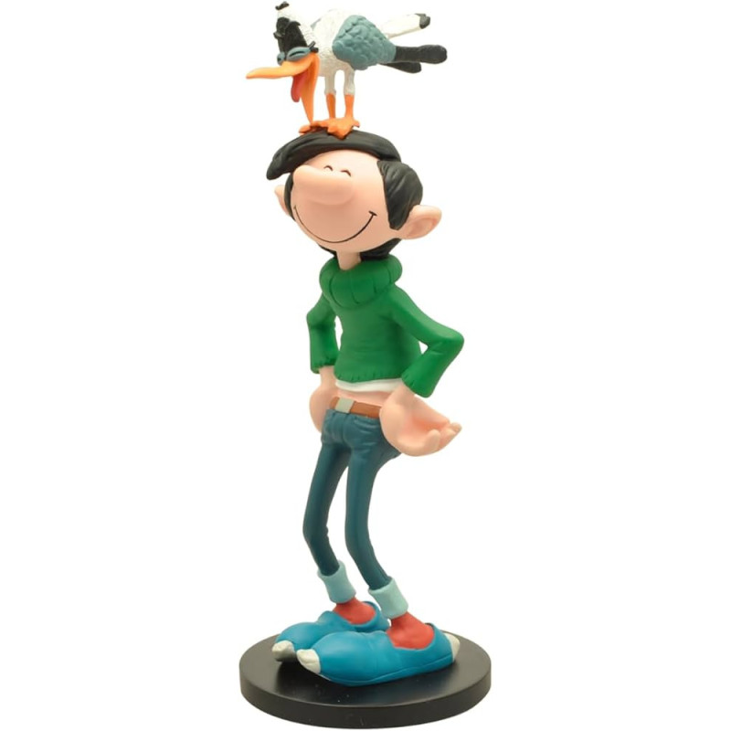 FIGURINE RESINE GASTON LAGAFFE ET LA MOUETTE 18 CM