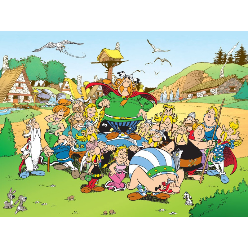 DIGIGRAPHIE SUR CANVAS 60X80 CM PHOTO DE FAMILLE ASTERIX