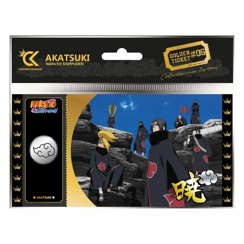 AKATSUKI NARUTO SHIPUDDEN GOLDEN TICKET BLACK