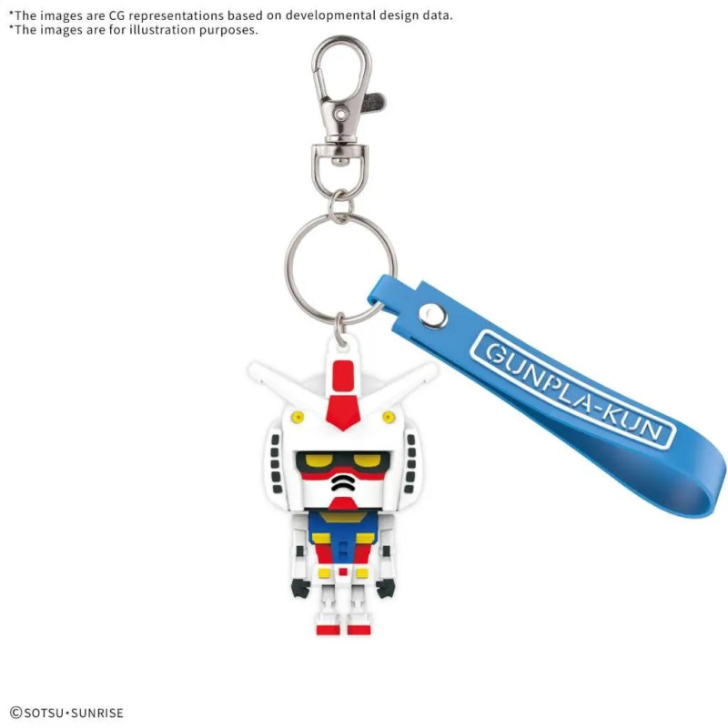 GUNPLAKUN GUNDAM 3D RUBBER MASCOT PORTE CLEFS 7 CM