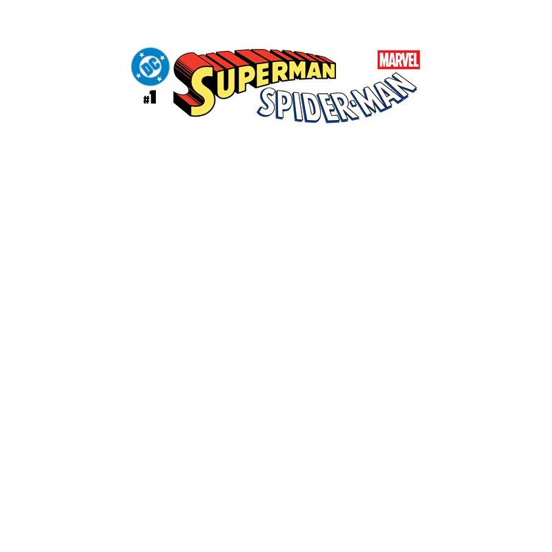 DC MARVEL SUPERMAN SPIDER-MAN 1 (ONE SHOT) CVR Z BLANK CARD STOCK VAR