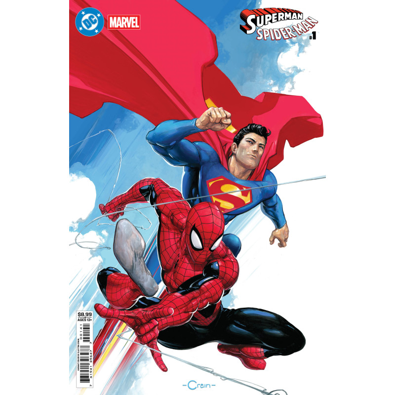 DC MARVEL SUPERMAN SPIDER-MAN 1 (ONE SHOT) CVR D CLAYTON CRAIN CARD