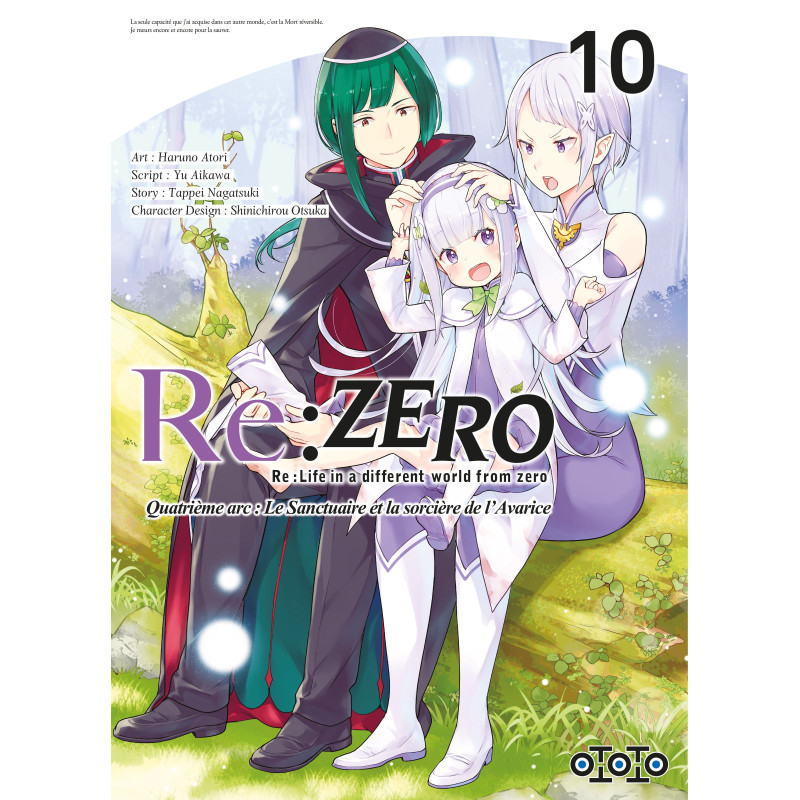 RE:ZERO SAISON 4 TOME 10 LE SANCTUAIRE ET LA SORCIERE DE L'AVARICE.