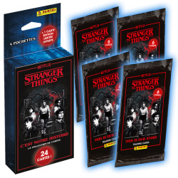 STRANGER THINGS TRADING CARDS 4 POCHETTES 1 CARTE LIMITEE