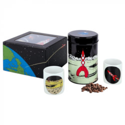 TINTIN CAFE ET 2 TASSES EXPRESSO FUSEE SERIE LIMITEE 220 G