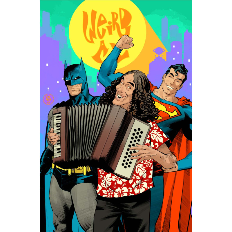 BATMAN SUPERMAN WORLDS FINEST 50 CVR G DAN MORA WEIRD AL YANKOVIC CAMEO CARD STOCK VAR