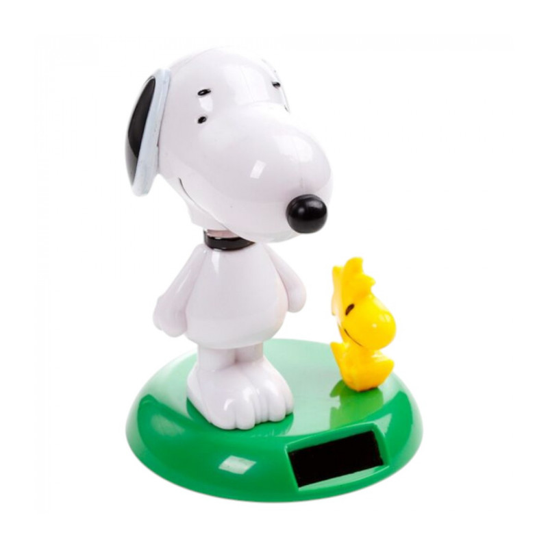 FIGURINE SOLAIRE PEANUTS AVEC SNOOPY ET WOODSTOCK 12 CM