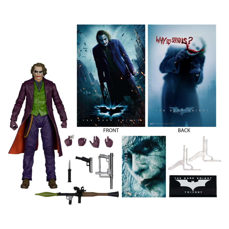 JOKER THE DARK KNIGHT LE CHEVALIER NOIR DC MULTIVERSE DELUXE THEATRICAL EDITION FIGURINE 18 CM