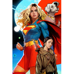 BATMAN SUPERMAN WORLDS FINEST 52 CVR D DAN MORA SUPERGIRL MOVIE CARD STOCK VAR