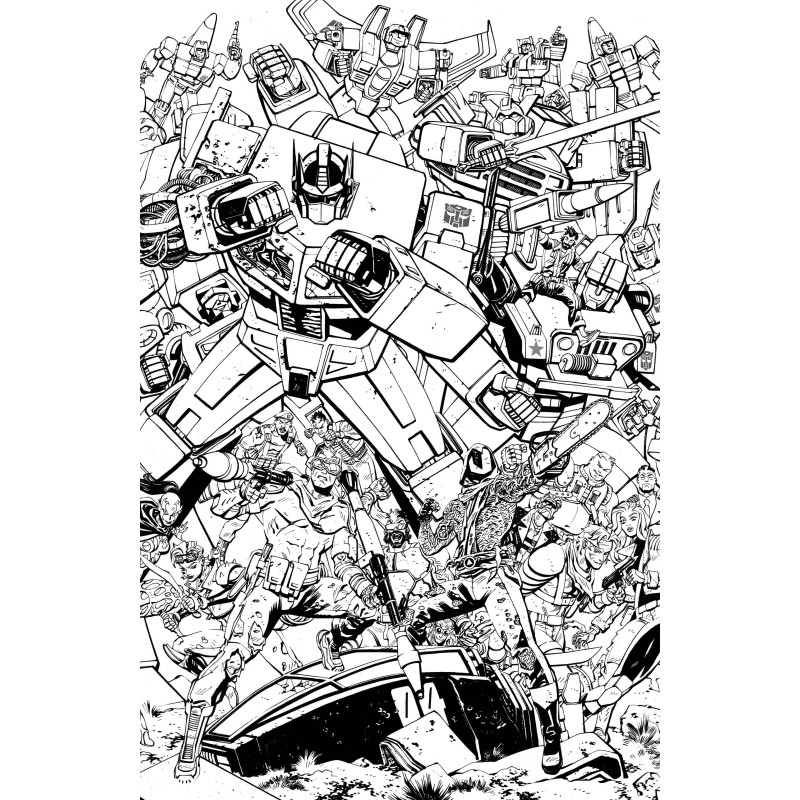 GI JOE 23 CVR G TOM REILLY TRANSFORMERS B&W ENERGON UNIVERSE 3RD ANNIVERSARY VAR