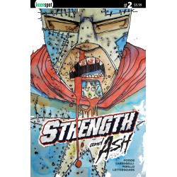 STRENGTH & ASH 2 CVR A STEFANO CARDOSELLI & FRANCESCA PERILLO RED WHITE & BLUE