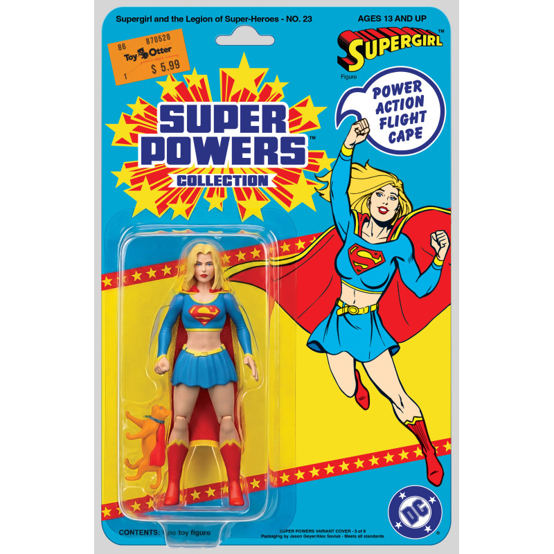 SUPERGIRL AND THE LEGION OF SUPER HEROES 23 FACSIMILE EDITION CVR B JASON GEYER & ALEX SAVIUK SUPERGIRL SUPER POWERS CARD STOCK
