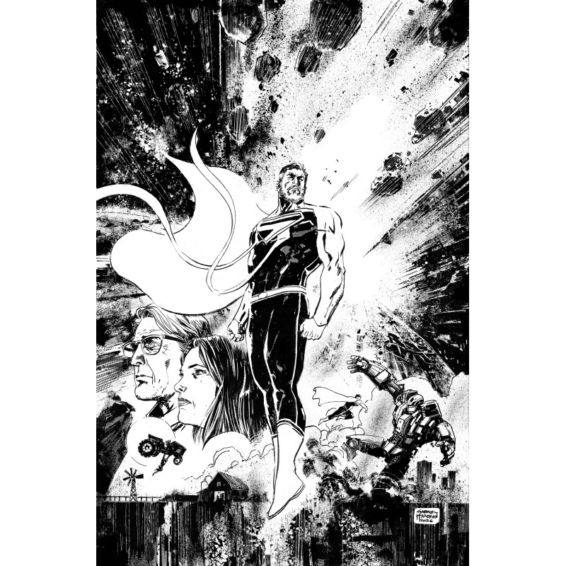 SUPERMAN FATHER OF TOMORROW 2 (OF 6) CVR B GABRIEL HARDMAN CARD STOCK VAR