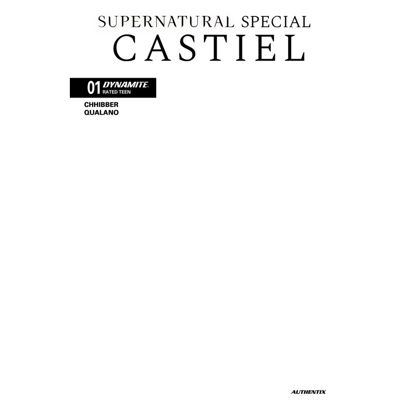 SUPERNATURAL SPECIAL CASTIEL 1 (ONE SHOT) CVR D BLANK AUTHENTIX VAR